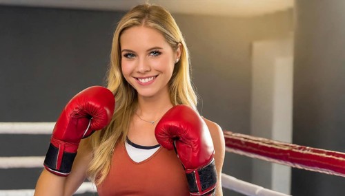 AI generated, woman, woman, 35, years, thai, thai, sport, boxing, gloves, thai boxing, muay thai,