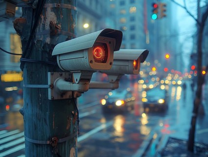 Camera for monitoring critical infrastructure such as streets, schools, squares, authorities, AI