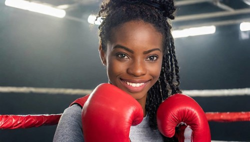 AI generated, woman, woman, 35, years, thai, thai, sport, boxing, gloves, thai boxing, muay thai,