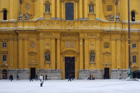 Salvatorkirche church at square Odeonsplatz, Munich, Bavaria, Germany, Europe