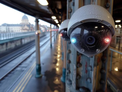 Camera for monitoring critical infrastructure such as streets, schools, squares, authorities, AI