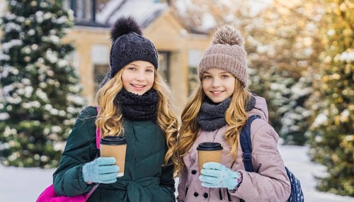 AI generates, human, humans, person, persons, child, children, girl, two, 15, years, outdoor, ice,