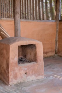 Old terracotta forging oven used at ship building site in Yeosu, South Korea, Asia
