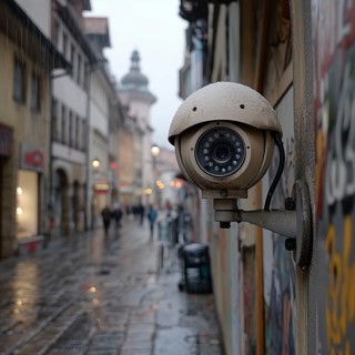Camera for monitoring critical infrastructure such as streets, schools, squares, authorities, AI