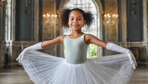 AI generated, girl, 10, 12, years, dark-haired, dark-haired, dances, dancing, ballet, study,
