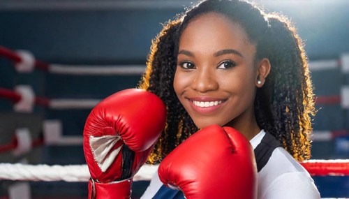AI generated, woman, woman, 35, years, thai, thai, sport, boxing, gloves, thai boxing, muay thai,