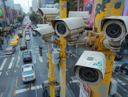 Camera for monitoring critical infrastructure such as streets, schools, squares, authorities, AI