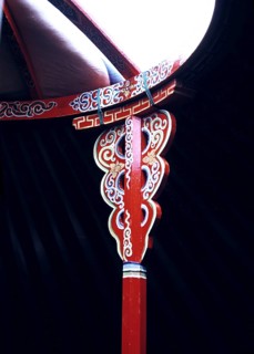 Roof part of a yurt, Mongolia, Asia