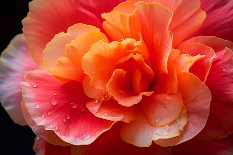 Close up of Begonia flower. KI generiert, generiert AI generated