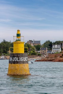 Harbour entrance, lighthouse, harbour Port-Clos, Ile de Brehat, Departement Cotes-d'Armor,