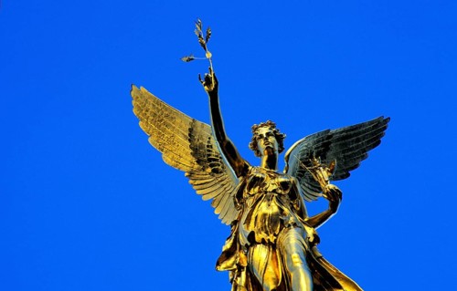 Friedensengel in Prinzregentenstrasse, Munich, Bavaria, Germany, Europe