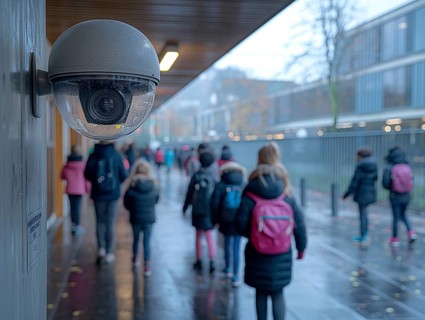 Camera for monitoring critical infrastructure such as streets, schools, squares, authorities, AI