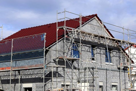 Thermal insulation of a house facade