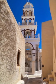 Santorini, Fira, catholic church John the Baptist, St.John the Baptist, Cyclades, Greece, Europe