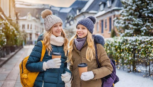 AI generates, human, humans, person, persons, child, children, girl, two, 15, years, outdoor, ice,