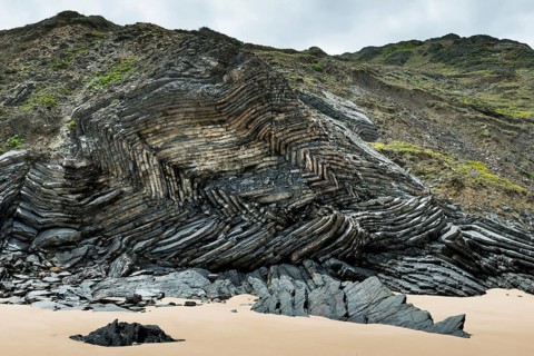 Rocky beach landscape, rocks, sea, Atlantic coast, rocky coast, rock, beach, earth history, travel,