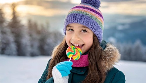 AI generated, Two little girls are happy about a lolly, lollipop, lollipop, human, people, person,