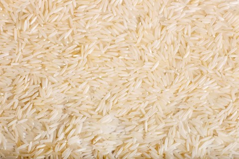 Texture of basmati rice. Top view