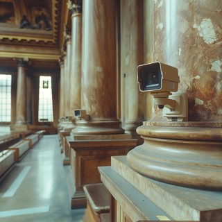 Camera for monitoring critical infrastructure such as streets, schools, squares, authorities, AI