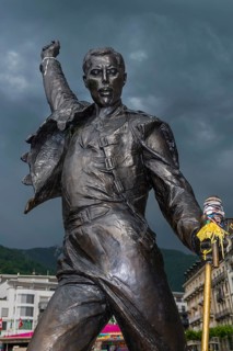 Statue of Freddie Mercury, music, rock music, sculpture, artist, famous, musician, rock musician,