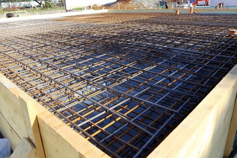 Foundation of a construction site of a residential building