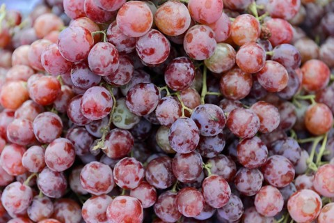 Grapes on a market in Mandalay, Myanmar, Asia
