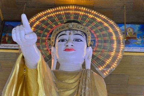 Detail, Yankin Hill temple complex, Mandalay, Myanmar, Asia