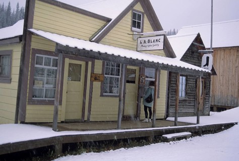 Barkerville, Gold Rush Historic Town and Park in winter, ghost town, British Columbia, Canada,
