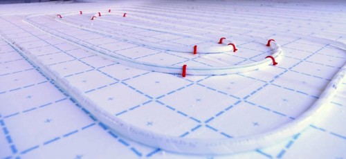 Underfloor heating in the shell