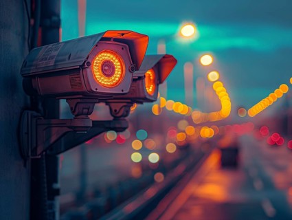 Camera for monitoring critical infrastructure such as streets, schools, squares, authorities, AI