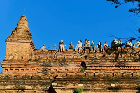 Pagodas, temples, stupa, Bagan, Mandalay Division, Myanmar, Asia