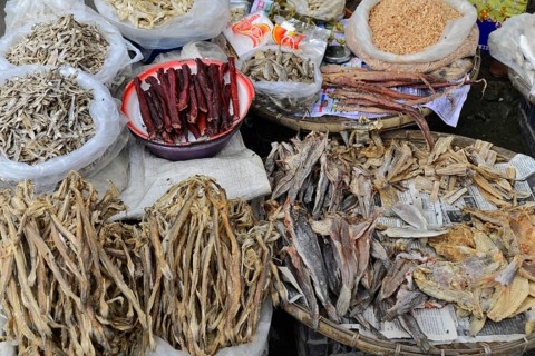 Market, country market, vegetable market, Mandalay Division, Myanmar, Asia
