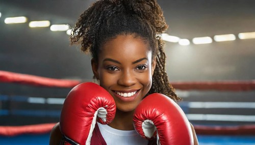 AI generated, woman, woman, 35, years, thai, thai, sport, boxing, gloves, thai boxing, muay thai,