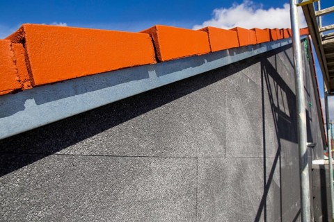Thermal insulation of a house facade