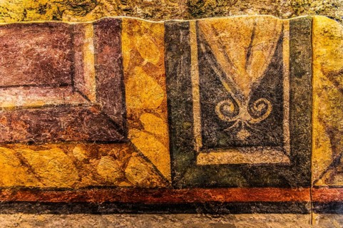 Fresco decoration, crypt of the excavations from the 4th century, Crypta degli Scavi, Basilica of