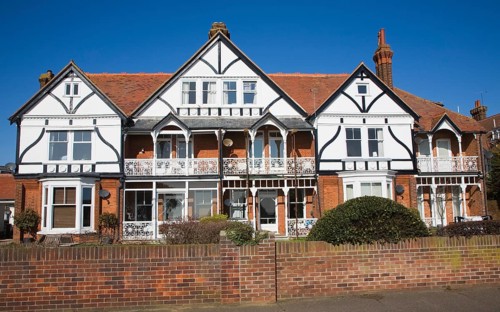 Edwardian style homes, Hamilton Gardens, Felixstowe, Suffolk, England, United Kingdom, Europe
