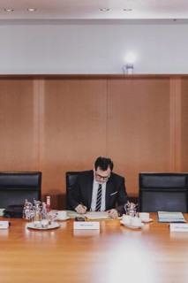 Wolfgang Schmidt (SPD), Head of the Federal Chancellery, recorded during the weekly cabinet meeting