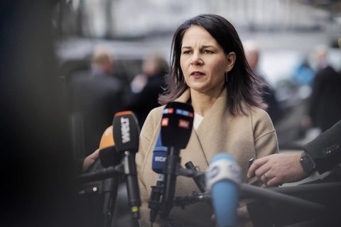 Annalena Baerbock (Alliance 90/The Greens), Federal Foreign Minister, photographed during a press