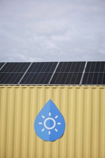 Solar water desalination plant. Mykolaiv oblast, 25.02.2024. Photographed on behalf of the Federal