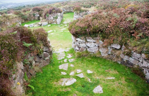 Chysauster Ancient Village is a late Iron Age and Romano-British village of courtyard houses in
