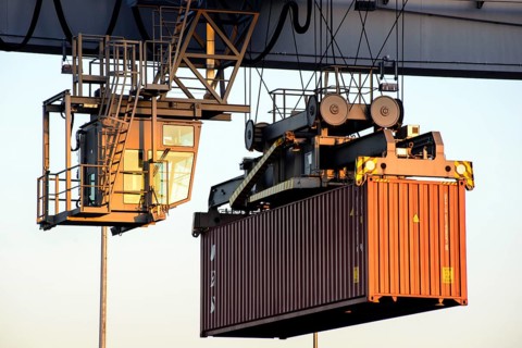 Container Handling Terminal Hamburg Billwerder, handling of loading units between road and rail as