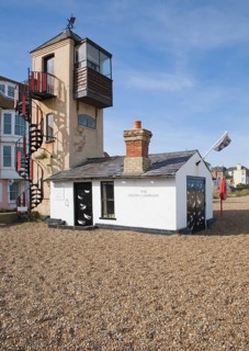 The town's southern wreckers look-out tower, Aldeburgh, Suffolk, England, United Kingdom, Europe