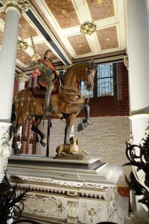 Equestrian statue of Count Samuel von Behr, Doberan Minster, former Cistercian monastery, Bad