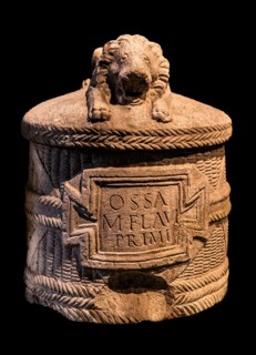Funerary urn with lid, National Archaeological Museum, Villa Cassis Faraone, UNESCO World Heritage