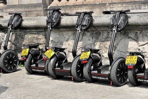 Parked Segways, Bahnhofsstrasse, Zurich, City of Zurich, Switzerland, Europe