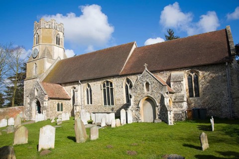 Parish church of All Saints, Easton, Suffolk, England, UK
