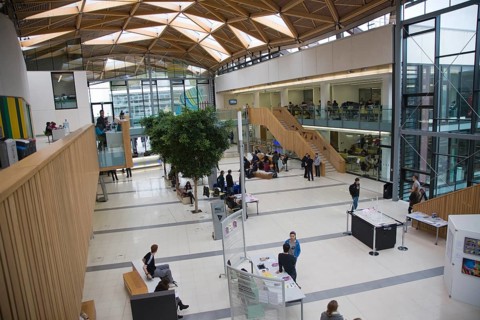 Interior the Forum building University of Exeter, Devon, England. Editorial use only no PR or