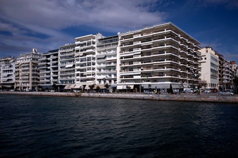 Skyline, waterfront promenade, Thessaloniki, Macedonia, Greece, Europe