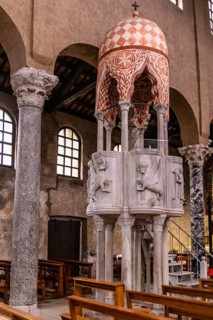 Pulpit of the Basilica di Santa Eufemia, Citta vecchia, island of Grado, north coast of the
