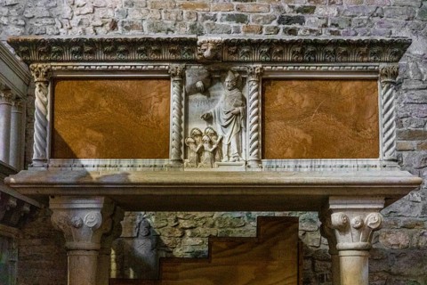Sarcophagus, Basilica of Aquileia from the 11th century, largest floor mosaic of the Western Roman